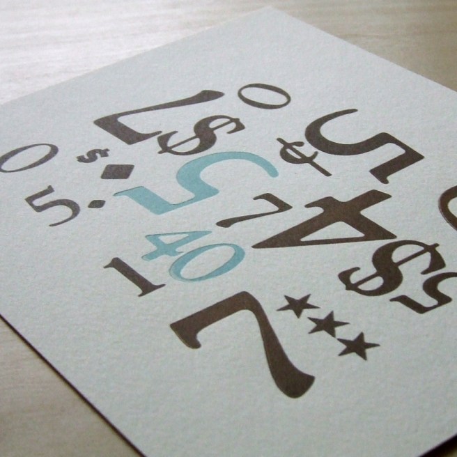 540_edition2 Limited Edition '540' letterpress print