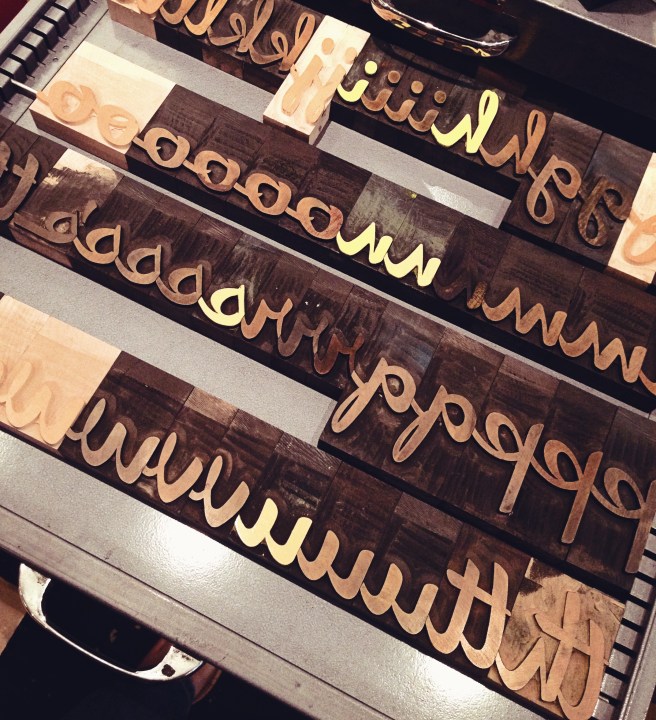 New wood type that I haven't even had a chance to use! I can't wait to print with it.